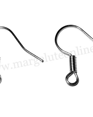 Tortite cercei, negre, 15 mm