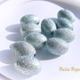Margele acril oval mare gri - bleu aprox 19x13.5 mm