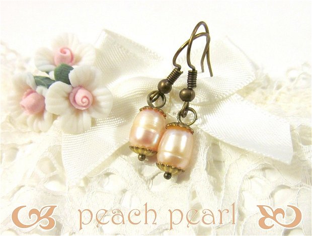 Cercei Peach pearl