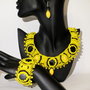 Set Colier, Bratara si Cercei -black and yellow