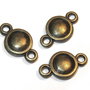 Link din aliaj metalic, bronz, 11.5x6.5 mm