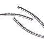 Distantiere tubulare, arcuite, argintii, 35x2 mm