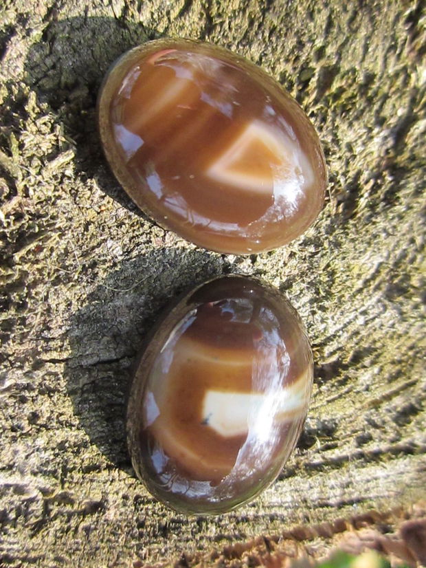 Cabochon agate aprox 20x15 mm (2 buc)