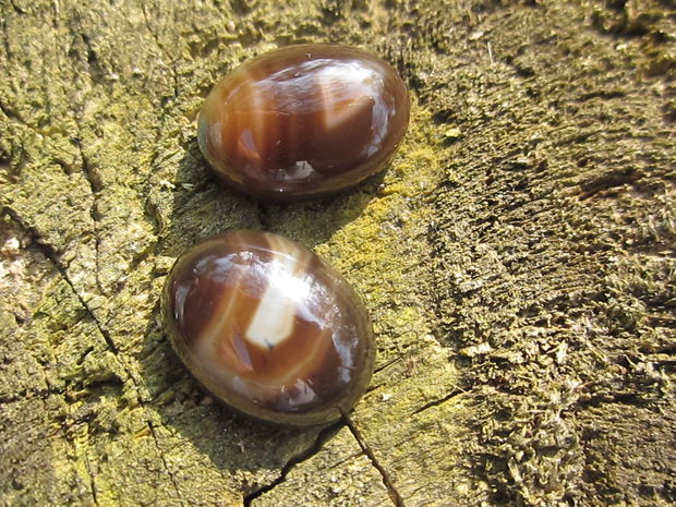 Cabochon agate aprox 20x15 mm (2 buc)