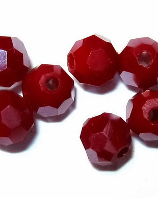 Margele din sticla, rotunde, 4 mm, bordo