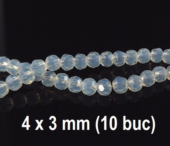 Cristale fatetate, 10 buc, CFWO,  4x3mm