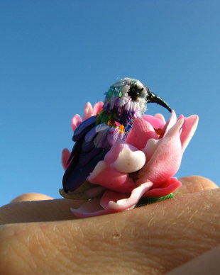 Colibri in cautarea iluminarii - Inel reglabil - COMANDA