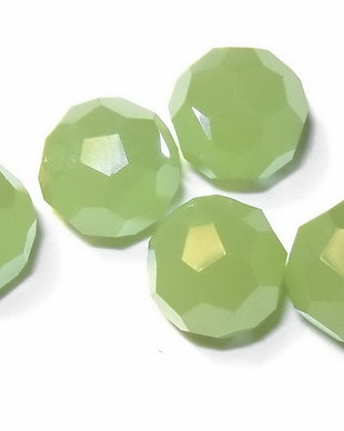 Margele din sticla, rotunde, 6 mm, vernil