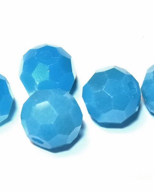 Margele din sticla, rotunde, 6 mm, albastre