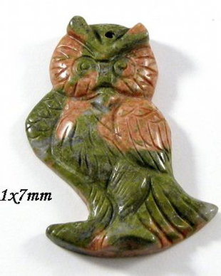 4632 - Pandantiv, bufnita, unakite