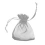 Saculet din organza, 10x12 cm, gri