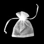 Saculet din organza, 10x12 cm, alb