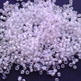 LMN226 - (50g) margele nisip 2 mm alb sidefat