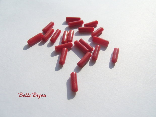 Coral rosu tubulet aprox 9x3 mm