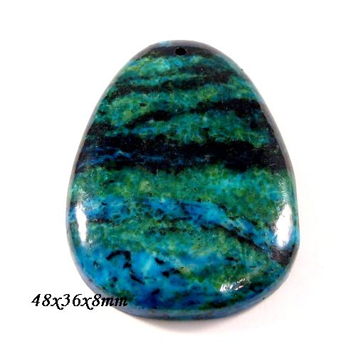 4653 - Pandantiv, chrysocolla de sinteza