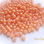 (70 buc) Perle acril 3 mm vopsite portocaliu