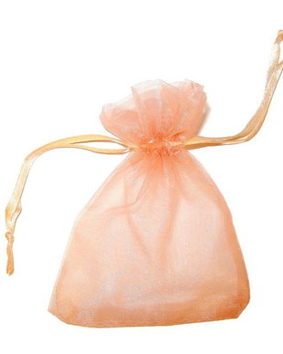 Saculet din organza, 8x10 cm, somon