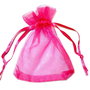 Saculet din organza, 8x10 cm, siclam