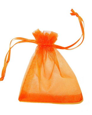 Saculet din organza, 8x10 cm, portocaliu