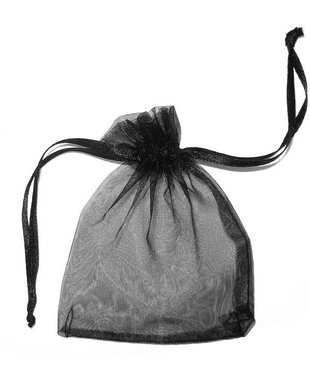 Saculet din organza, 8x10 cm, negru