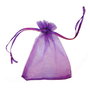 Saculet din organza, 8x10 cm, mov inchis
