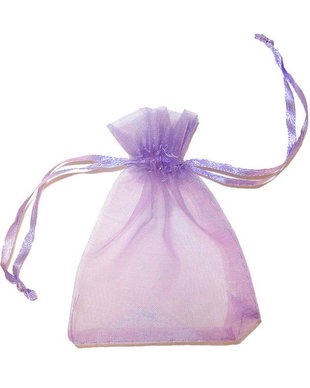Saculet din organza, 8x10 cm, mov deschis