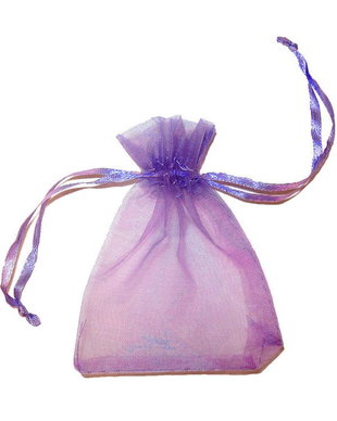 Saculet din organza, 8x10 cm, mov