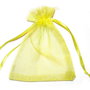 Saculet din organza, 8x10 cm, galben