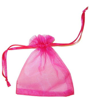 Saculet din organza, 8x10 cm, fuchsia