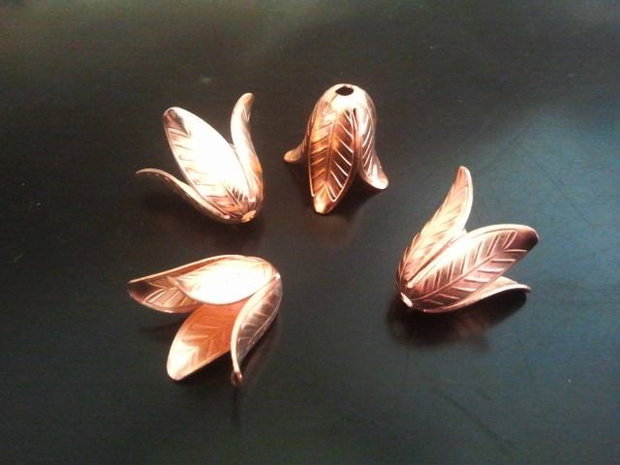 1b element decorativ rose gold floare 22x17mm PAD3067