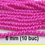 Perle de sticla, 10 buc, 6 mm, P6-F