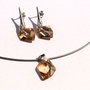 Pandantiv si cercei din Argint 925 si Cristale Swarovski cosmic diamond – PA119.2, CE119.2