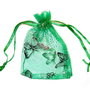 Saculet din organza, 7x9 cm, verde