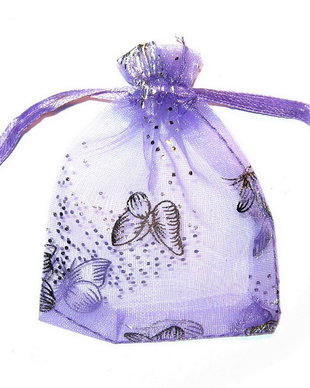 Saculet din organza, 7x9 cm, mov