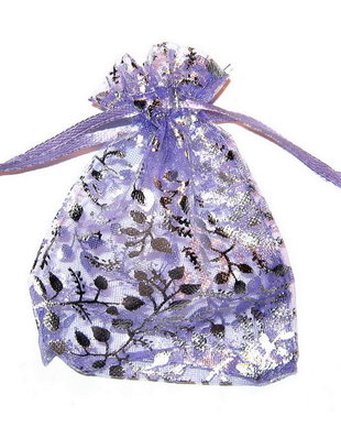 Saculet din organza, 7x9 cm, mov