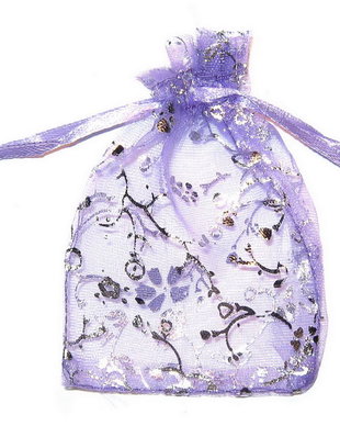Saculet din organza, 7x9 cm, mov