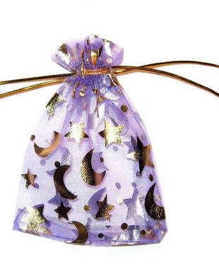 Saculet din organza, 7x9 cm, mov