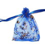 Saculet din organza, 7x9 cm, albastru