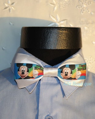 Mini papion Mickey Mouse alb