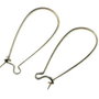 2b tortite cercei finisaj bronz , kidney 35x15mm PAD3071