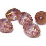 Margele din sticla, cu capete ondulate, 8x10 mm