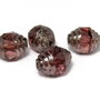 Margele din sticla, cu capete ondulate, 8x10 mm