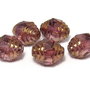 Margele din sticla, cu capete ondulate, 8x10 mm