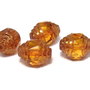 Margele din sticla, cu capete ondulate, 8x10 mm