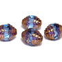 Margele din sticla, cu capete ondulate, 8x10 mm