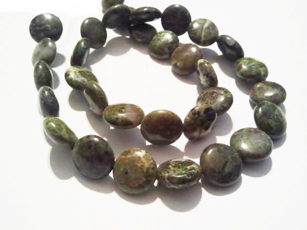 1b rainforest jasper ,disc 10mm PAD3075