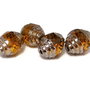 Margele din sticla, cu capete ondulate, 8x10 mm