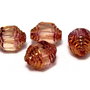 Margele din sticla, cu capete ondulate, 6x8 mm