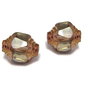 Margele din sticla, cu capete ondulate, 6x8 mm