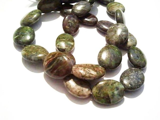 1b rainforest jasper ,disc oval 20x15mm PAD3079
